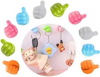 BOLDIN Thumb Multi Functional Hand Shape Wall Clip Hanger Keys Cable Holder Hook 10