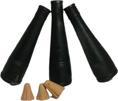 Divine Bazaar Handmade Chillum (pack of 3 chillum & 3 Gitti) Earthenware Outside Fitting Hookah Mouth Tip