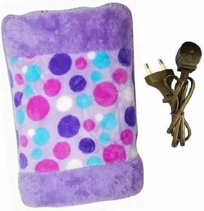 HEAREAL HEALTH CARE Premium Warm Heating Pad |Electric Warmer Hot Bag| Pain Reliever | Fomentation Bag | Auto Cut Heating Pad for Back & Other Pain| Hot Bottle | With Fur | Velvet | Pocket Heating Pad ( MULTICOLOR) electric 900 ml Hot Water Bag