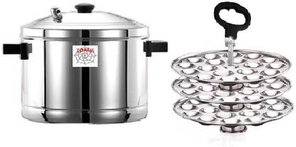 NCB SPIDER-IDLI COOKER SET WITH 3 SMALL IDLI PLATE AND LIFTER Induction & Standard Idli Maker