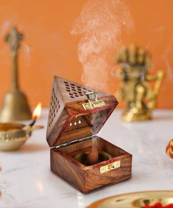 DigiRake Dhoop, Agarbathi Stand, Computer Sambrani (Width 3 Inch) Wooden Incense Holder