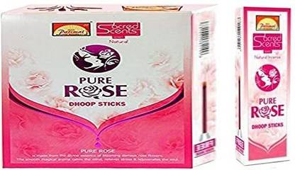 hir traders PURE ROSE STICKS, PURE ROSE DHOOP STICKS, PARIMAL MANDIR PRIMIUME DHOOP STICK PURE ROSE, NATURAL ROSE