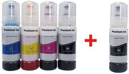 DLEX REFILL INK 003 001 FOR L3100 SERIES COMPATIBLE - 70ML EACH BOTTLE Multi Color Ink Bottle Black + Tri Color Combo Pack Ink Bottle