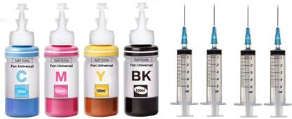 HYNEAR 2138 hp 100ml Cartridge Ink Refill Black + Tri Color Combo Pack Ink Bottle