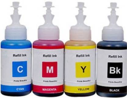 HYNEAR Refill Ink For Use In Canon Pixma E470 All-In-One Printer ink-100 ML Each Bottle Black + Tri Color Combo Pack Ink Bottle