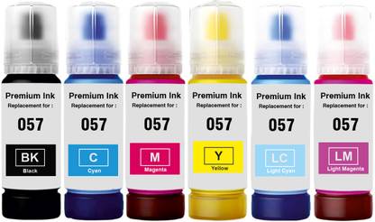 verena 057 Refill Ink Compatible For L8050,L18050,L8150W Printer 70ML Black + Tri Color Combo Pack Ink Bottle