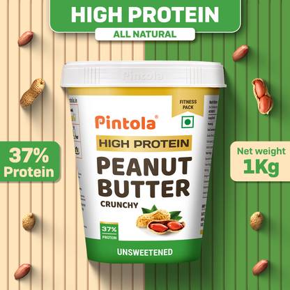 Pintola All Natural HIGH Protein Peanut Butter (Crunchy)