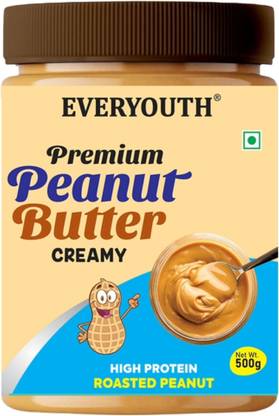 everyouth Peanut Butter Creamy| 26g Protein | Non GMO | Zero Cholesterol | Gluten Free |