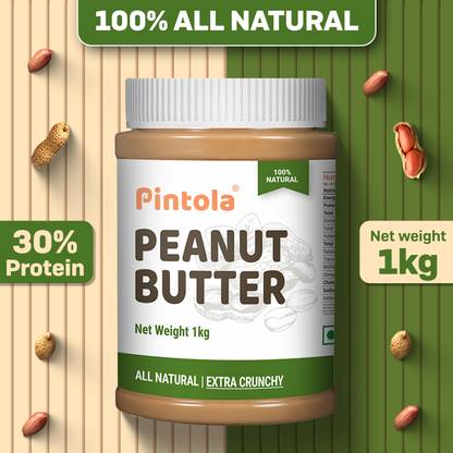 Pintola All Natural Peanut Butter (EXTRA Crunchy) (Unsweetened, Non-GMO, Gluten Free)