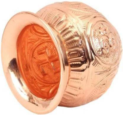 Robin Export Company Pure Copper Om Swastik Design Kalash Lota Om Swastik Design Lotta 500 ML Copper Kalash