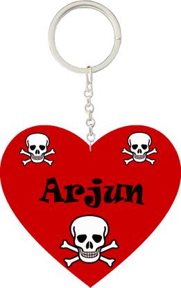 MorFex Arjun Name BSeautiful Heart Shape Arclic Keychain BSest Gifts for Your BS4 Key Chain