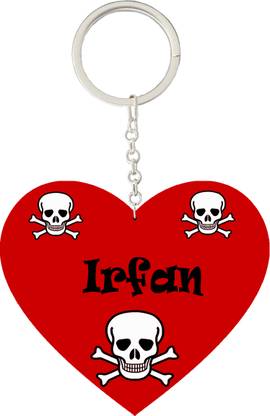 MorFex Irfan Name BSeautiful Heart Shape Arclic Keychain BSest Gifts for Your BS 300 Key Chain