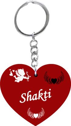 MorFex Shakti Name Beautiful Heart Shape Arclic Keychain Best Gifts for Your B 128 Key Chain