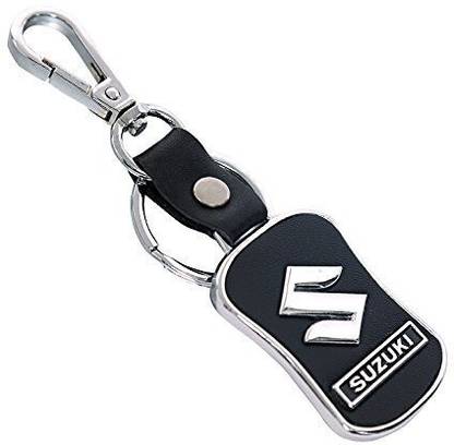 Universal Aai Suzuki Leather Black Car Logo Keychain Key Chain