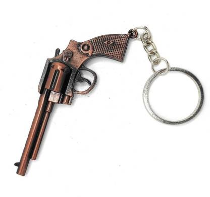 ABEL jdpGUN Shape Metal Keychain copper colour Key Chain