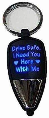ABEL Drive Safe, I need you Here With Me, multicolored LED Light Key Chain