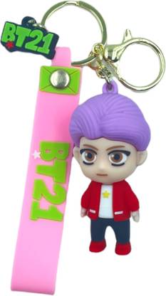 Fullkart BTS BT21 Army - 3D Rm Keychain for - Girls,Boys and Kids Key Chain