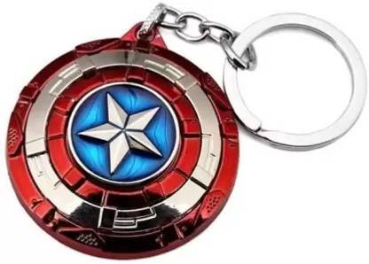 Captain America Metal Rotating Shield Keychain for boys, men, women and kids Ke Key Chain