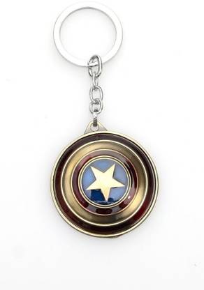 ABEL Avengers Infinity War Captain America Shield Keyring For Bikers Key Chain
