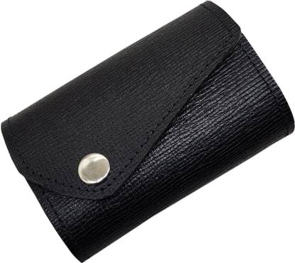 Essart Genuine Leather Multiple Key Holder, Carry 12 Keys at Once - Black Leather Key Holder