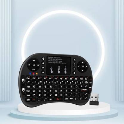 FRONY Bluetooth (Wireless Keyboard) USB Rechargeable Keyboard With Pocket Size C3 Wireless Thumb-size Multi-device Keyboard Compatible with Tablet