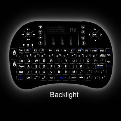 Clairbell AJ_818A_MINI WIRELESS KEYBOARD WITH TOUCHPAD/BACKLIT LIGHT &WIRELESS MOUSE COMBO Wireless Handheld Multi-device Keyboard Compatible with Desktop, Laptop, Mac