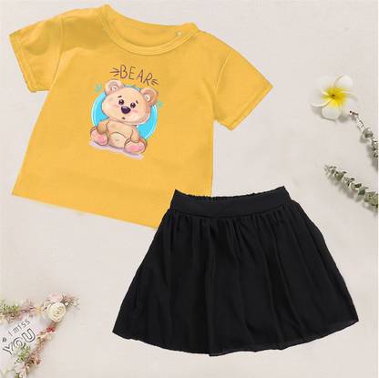 KIDDY STAR Girls Casual T-shirt Skirt