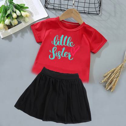 KIDDY STAR Girls Casual T-shirt Skirt