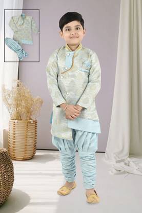 new gen Self Design Sherwani