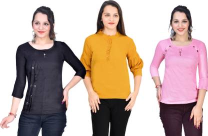 Girls Casual Crepe Top