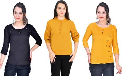 Girls Casual Crepe Top