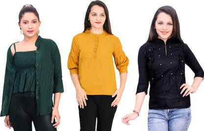 Girls Casual Crepe Top