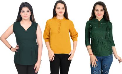 Girls Casual Crepe Top