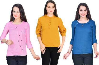 Girls Casual Crepe Top