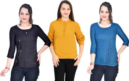 Girls Casual Crepe Top