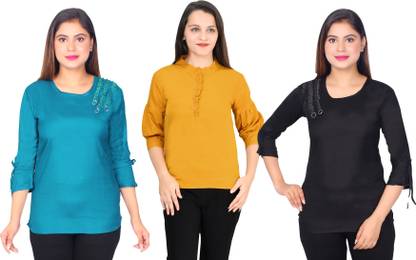 Girls Casual Crepe Top