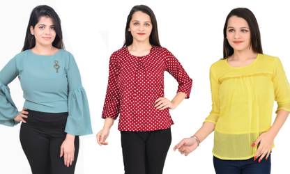 Girls Casual Crepe Top