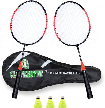 CLOVERBYTE Exotic Kids Badminton Racket Set with 3 Shuttlecock And Cover For Kids Badminton Kit