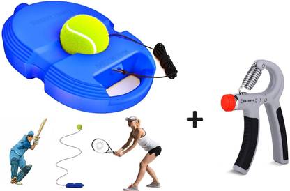 Fitnesstricks Combo of Hand Gripper with Tennis Trainer Rebound Ball Tennis Kit
