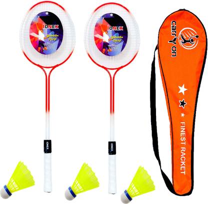 CARRY ON DUAL SAFT BADMINTON RACKET 2 PIEC WITH 3 PIEC SHUTTLE WITH CARRY BAG Badminton Kit