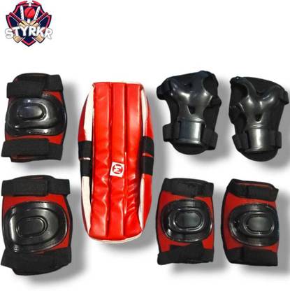 STYRKR Protective Guard Cycling Set 7 in 1 Medium Size 11-15 Year Cycling Helmet Kit Cycling Kit