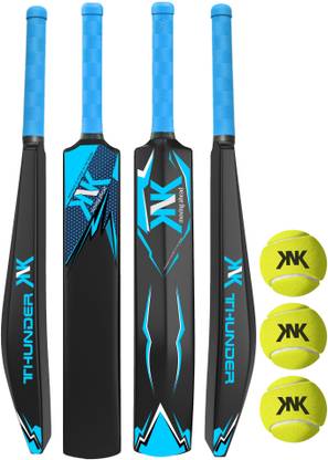 KNK Heavy Duty Plastic Cricket Bat Kit Combo,Full Size (34” X 4.5”inches) Cricket Kit