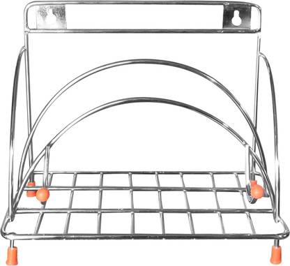 FITUP Chakla/Belan Kitchen Rack Carbon Steel Kitchen Tawa Stand 4 in 1 Chakla Belan Tawa Stand Rolling Pin Board Holder