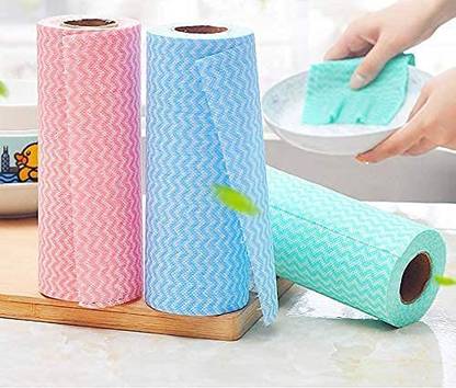 Argh Wet & Dry Kitchen Cleaning Towel Roll Reusable Washable (Pack of 2)