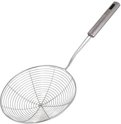 VWAY Stainless Steel Jharni for Cooking and Frying (Silver), Standard Strainer