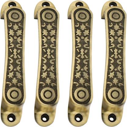 Peppa™ Antique Brass Finish Window and Door Handle 6 inches (Pack of 4) Gold Plated Cabinet/Drawer Handle
