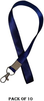 JSMSH 1 inch Thick Lanyards with Badge Clip (Navy Blue, Pack of 10) Lanyard