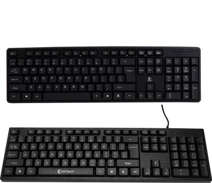 KITECH KB-011,KB-021 Wired USB Standard Multi-device Keyboard Compatible with Desktop, Laptop, Mac