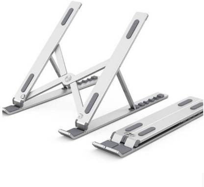 BAANI Laptop Stand Holder for Desk, Adjustable Portable Computer Riser Stand, Foldable Aluminum Notebook Elevator for Mac MacBook Pro Air, Lenovo, HP, Dell More 10 to 15.6 inches Laptops Tablets LS-11 Aluminium Desk Stand Laptop Stand with Adjustable Height Compatible with Universal Laptops