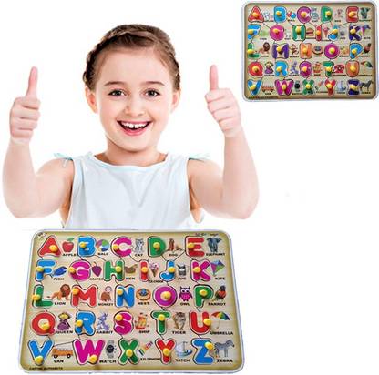 ABCD Wooden Jigsaw Puzzle Board|Alphabetical Puzzle Board |ABCD Puzzle for Kids